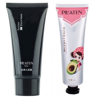 Set Masca neagra si Crema hidratanta pentru maini Pilaten Set Masca neagra si Crema hidratanta pentru maini Pilaten