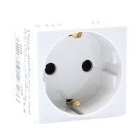 Priza Schuko , 2 module, 16A , 2P , Gama Stil , Comtec , culoare alba