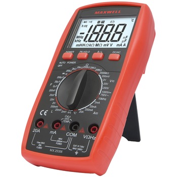 Multimetru digital Maxwell 25306, test dioda, test tranzistoare Multimetru digital Maxwell 25306, test dioda, test tranzistoare