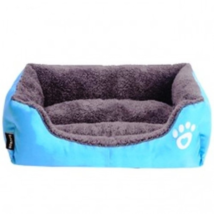 Pat pentru caini sau pisici, Kapinkata, 103/79 cm, XXL, Albastru/Gri