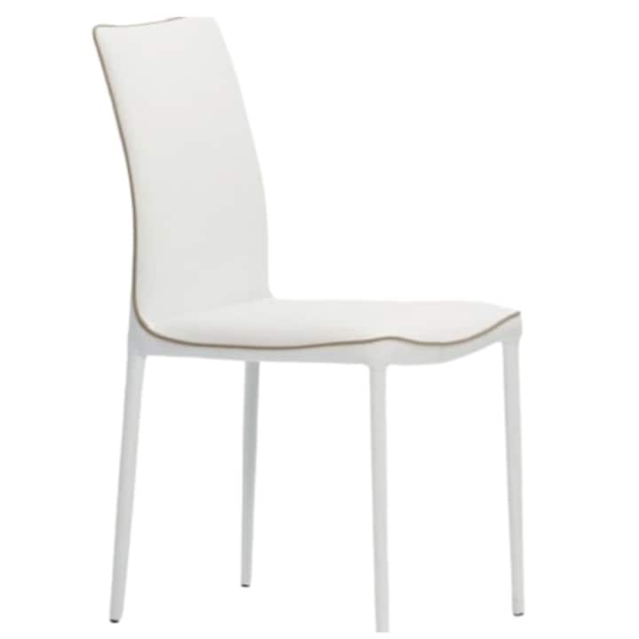 Scaun dining Nata, Bontempi, antracit/alb, 48x57x88/48