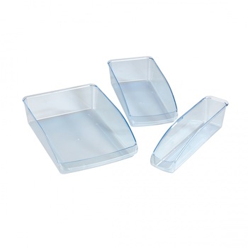 Set 3 organizatoare pentru frigider Wenko, Fridge, plastic Set 3 organizatoare pentru frigider Wenko, Fridge, plastic