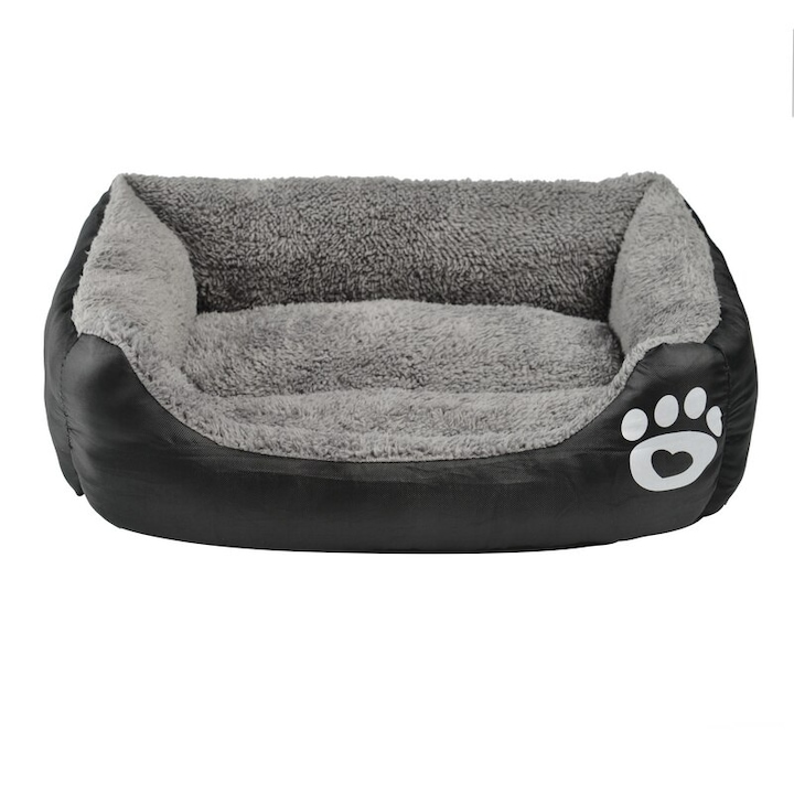 Легло Капинката за кучета и котки с лапичка, черно, 67/52 см, L