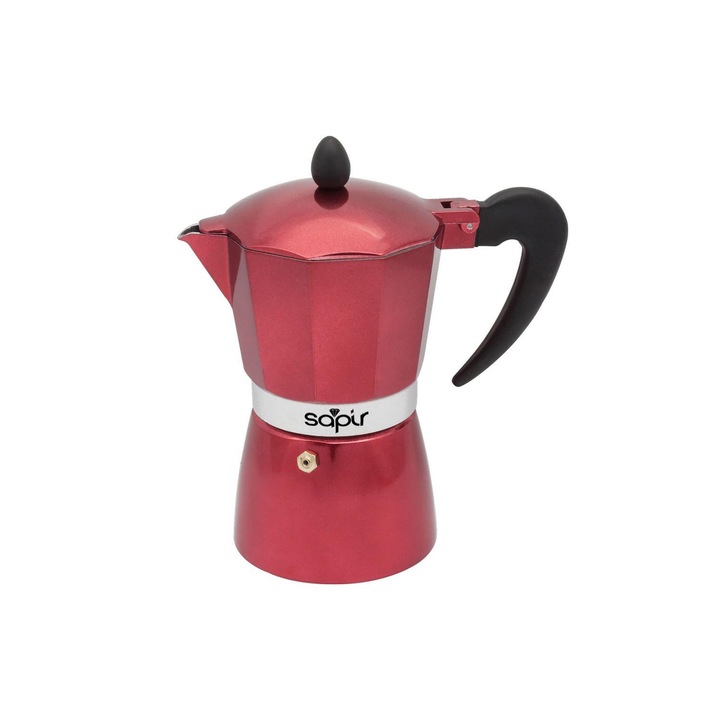 Sapir, sp 1173 i6r kubai kávéfőző, 6 pohár, piros, 75771