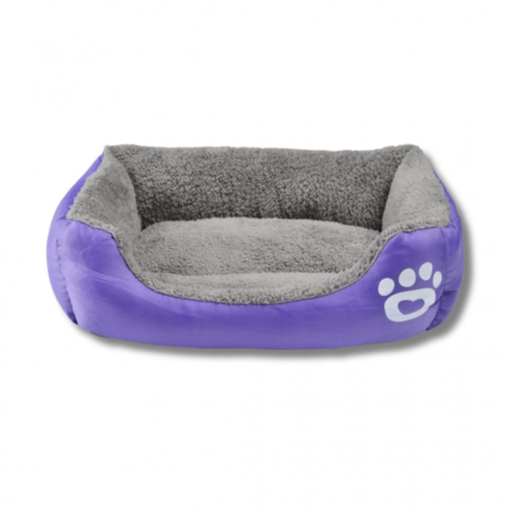 Легло Капинката за кучета и котки с лапичка, лилаво, 46/34 см, S