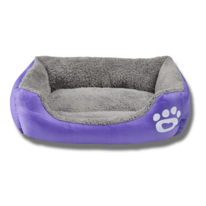 Легло Капинката за кучета и котки с лапичка, лилаво, 103/79 см, XXL
