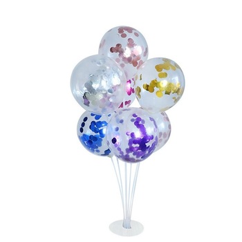 Set 11 baloane cu confetti, cu suport Set 11 baloane cu confetti, cu suport