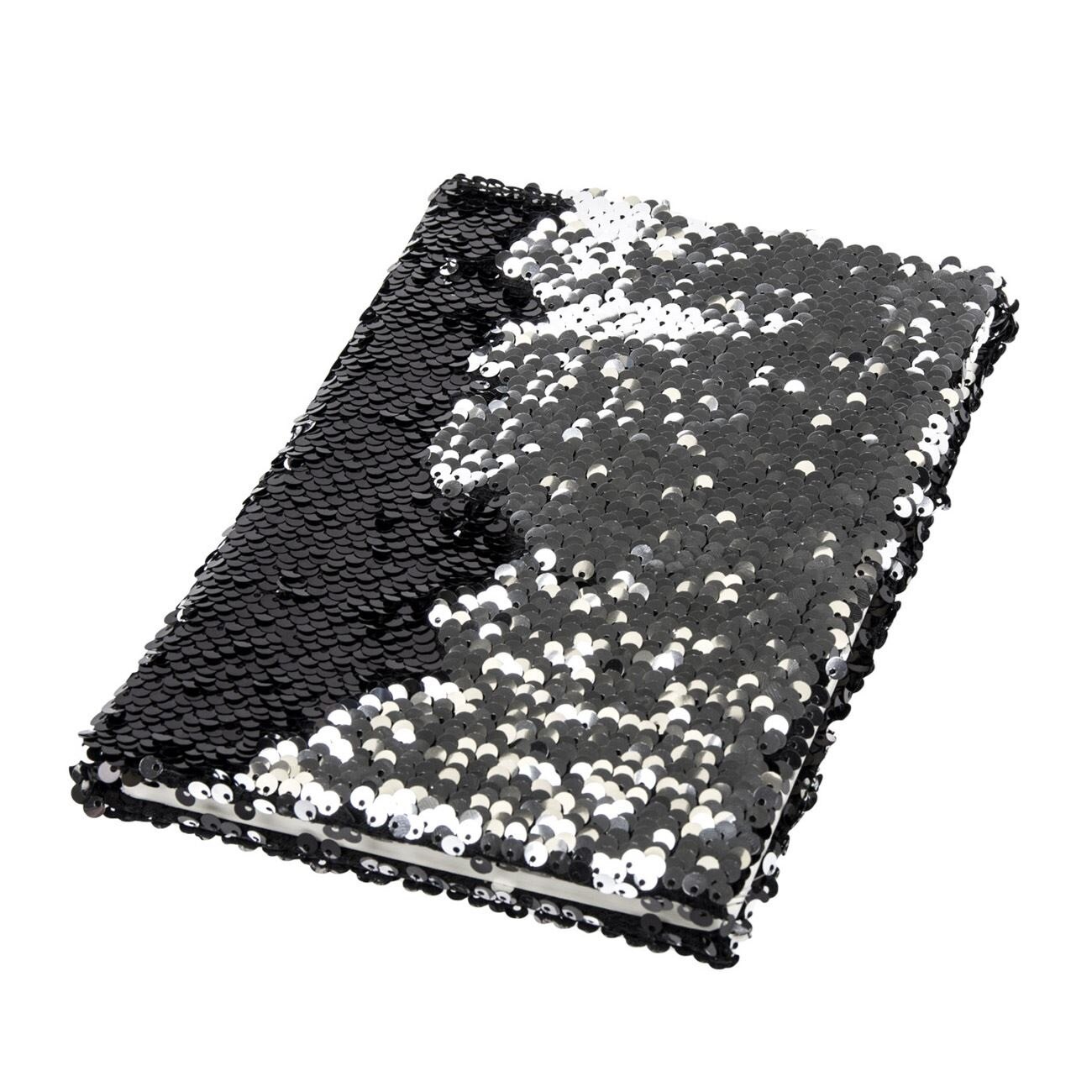 Agenda pentru copii, Zola®, cu paiete black silver reversibile, 96 file