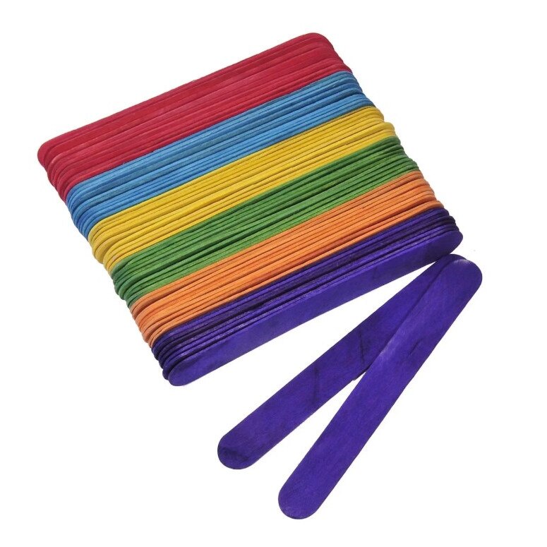 Betisoare scolare din lemn, Zola®, colorate, 15 cm - 60 bucati