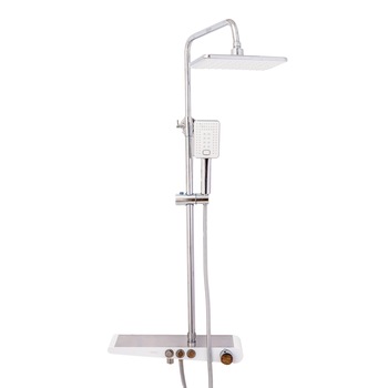 Coloana de dus slim ,TRENDY S, cu trei functii, alb mat Coloana de dus slim ,TRENDY S, cu trei functii, alb mat