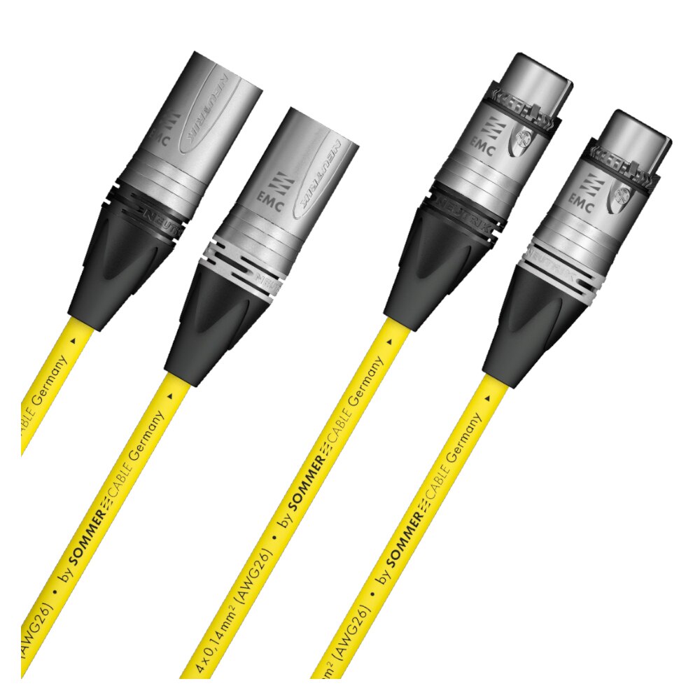 Set 2 Cabluri HiFi XLR, Sommer Cable, Epilogue Quad Core, Multicolor 0.75 m
