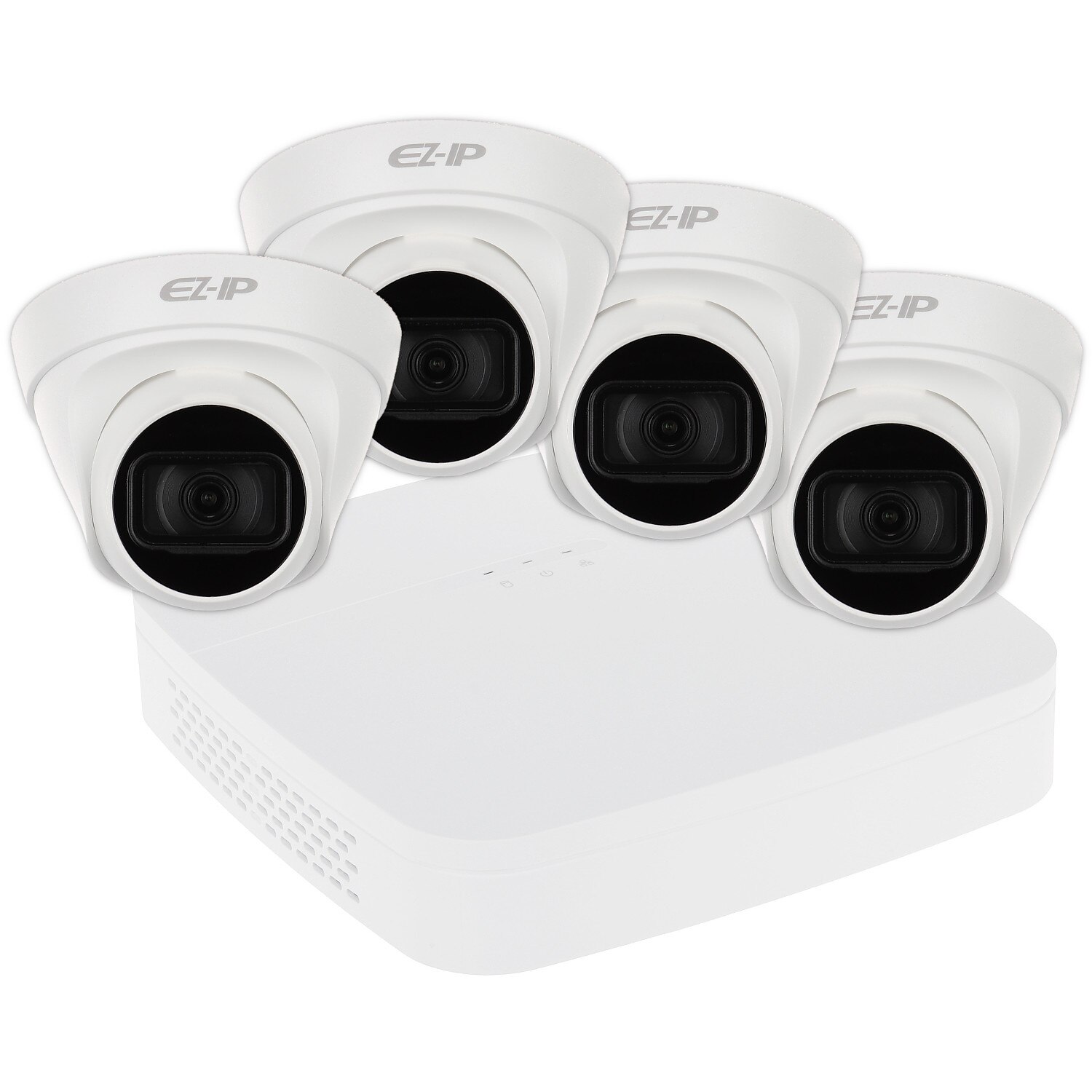 Kit de supraveghere Dahua, 4 x Camere IP Dome IR 30 m, HDD 1 Tb, cabluri conectare