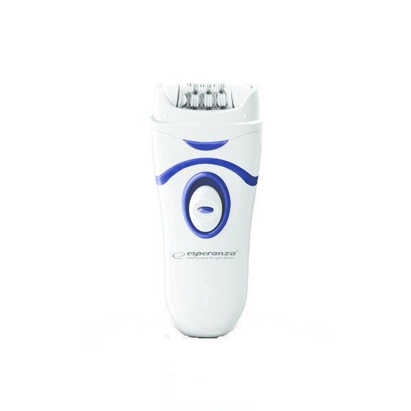 Epilator Esperanza, 16 Perechi de Pense, Alimentare 3 x Baterii AAA, Design Ergonomic, Alb&Albastru