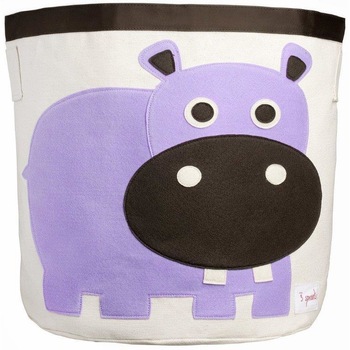 Cutie de depozitare pliabila 3 Sprouts, Hipopotam, Material textil, 45 x 45 cm Cutie de depozitare pliabila 3 Sprouts, Hipopotam, Material textil, 45 x 45 cm