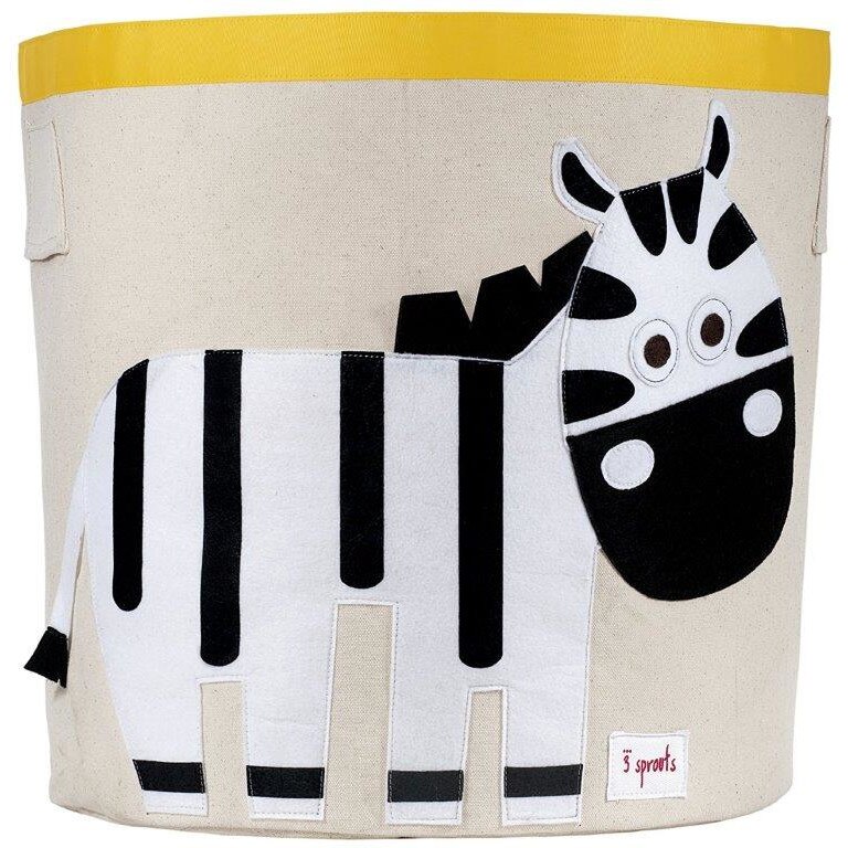 Cutie de depozitare pliabila 3 Sprouts, Zebra, Material textil , 45 x 45 cm