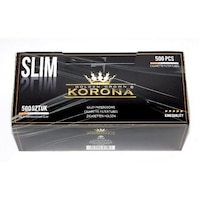 Tuburi tigari slim pentru injectat tutun Korona Slim, 500 buc, foita filtru maro