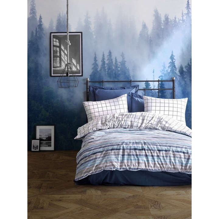 Kétszemélyes ágynemű garnitúra Grace - Blue Red Cotton Box, 100% renforcé pamut