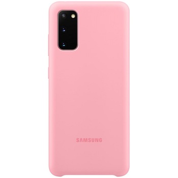 Husa de protectie Samsung Silicone Cover pentru Galaxy S20, Pink Husa de protectie Samsung Silicone Cover pentru Galaxy S20, Pink