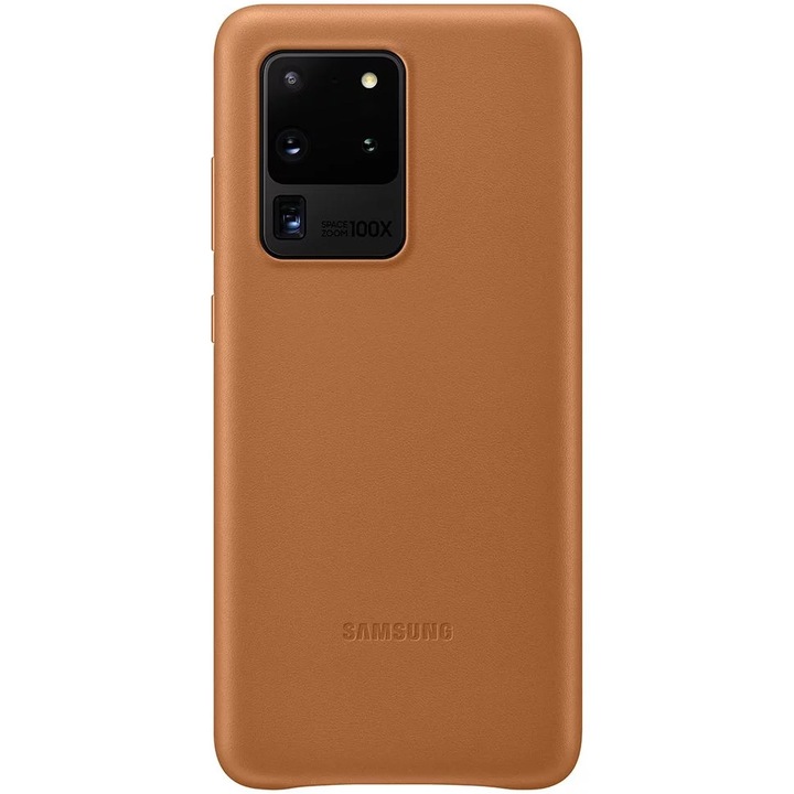 Защитен калъф на Samsung за Galaxy S20 ULTRA, Естествена кожа, кафяв