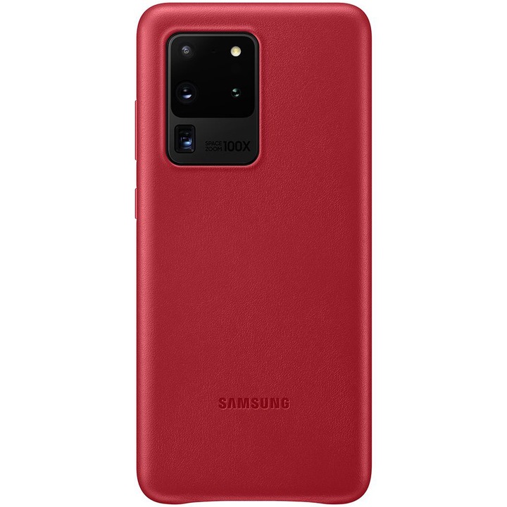 Предпазен калъф Samsung Leather Cover за Galaxy S20 Ultra, Red