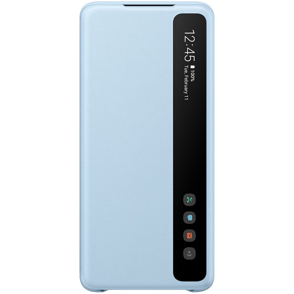 Husa de protectie Samsung Clear View Cover pentru Galaxy S20 Plus, Sky Blue