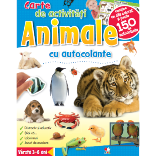 Animale. Carte de activitati cu autocolante
