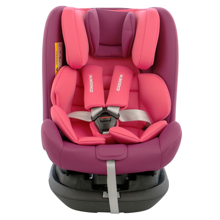 Wunderkid Miami ISOFIX Autós gyerekülés, 360°-ban forgatható, 0-36 kg, Rózsaszín