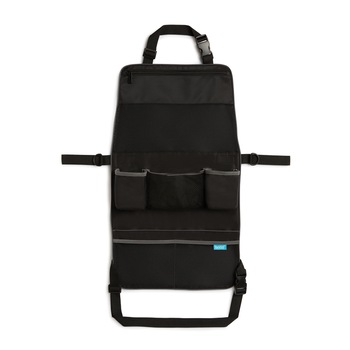 Protectie si Organizator pentru Spatar Scaun Auto si Carucior, 1 bucata, Sistem Universal, Munchkin® Brica, Negru Protectie si Organizator pentru Spatar Scaun Auto si Carucior, 1 bucata, Sistem Universal, Munchkin® Brica, Negru