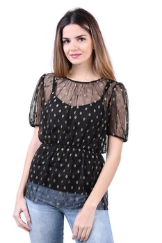 Tricou dama dublat Gold, Negru/Auriu Tricou dama dublat Gold, Negru/Auriu