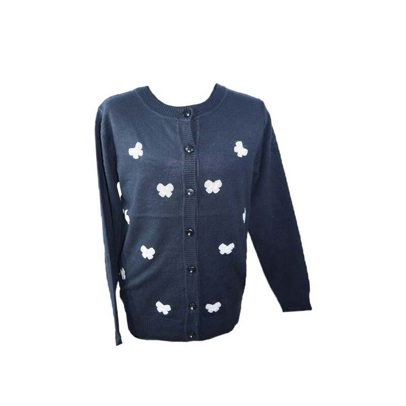 Cardigan maneca lunga fetite Happy House BL-283B, Bleumarin