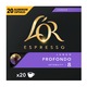 Cafea capsule, L’OR Espresso Lungo Profondo, intensitate 8, 20 bauturi x 110 ml, compatibile Nespresso, 20 buc, 104 g
