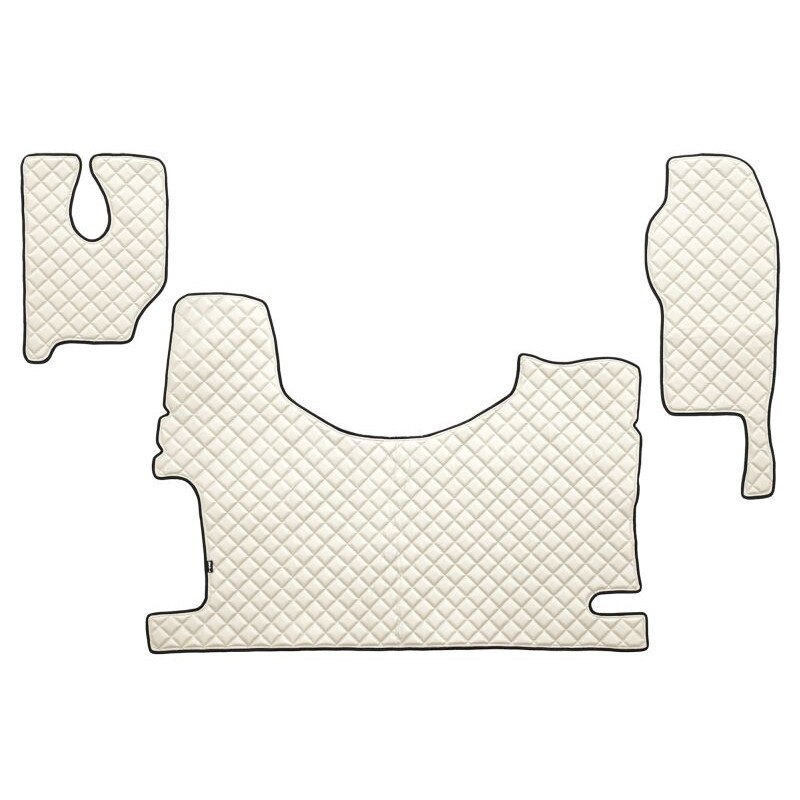 Set 3 covorase camion F-Core, Piele-ECO, pentru MERCEDES ACTROS MP2 / MP3, tunel inalt, scaun pasager fix, Bej