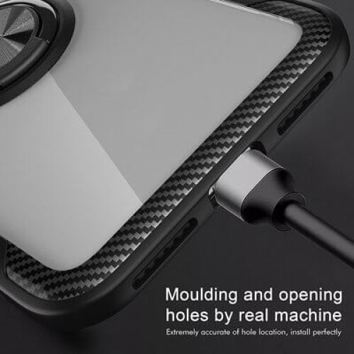 Husa Huawei Mate 30, Cabon Clear, Suport, Ring / Inel,