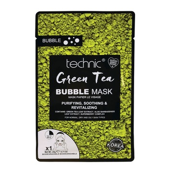 Masca purificatoare TECHNIC Green Tea Bubble Mask, 20 g Masca purificatoare TECHNIC Green Tea Bubble Mask, 20 g