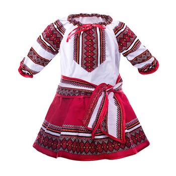 Costum traditional popular pentru fete, 5 - 6 ani, multicolor Costum traditional popular pentru fete, 5 - 6 ani, multicolor