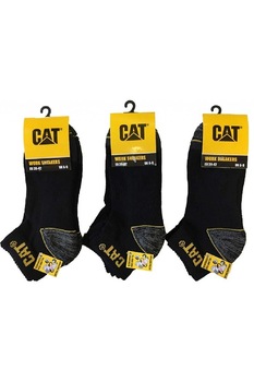 Caterpillar - CAT ZCM0508 3-pack rövid munkazokni unisex zokni fekete 39-42-es méretű