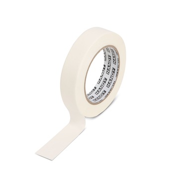 Banda adeziva Handy Masking, Adeziv pe baza de apa, 50 m, 24 mm, Alb Banda adeziva Handy Masking, Adeziv pe baza de apa, 50 m, 24 mm, Alb