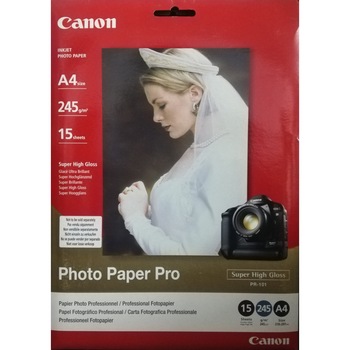 Hartie foto Canon Pro PR101, 15 coli A4 Hartie foto Canon Pro PR101, 15 coli A4