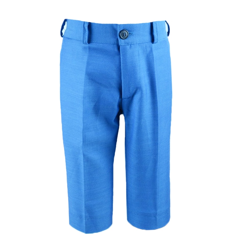Pantaloni eleganti de bumbac, baieti, uni, Albastru, Albastru