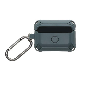 Carcasa din policarbonat cu carabina pentru Apple Airpods Pro , 4smarts HardShell, verde Carcasa din policarbonat cu carabina pentru Apple Airpods Pro , 4smarts HardShell, verde