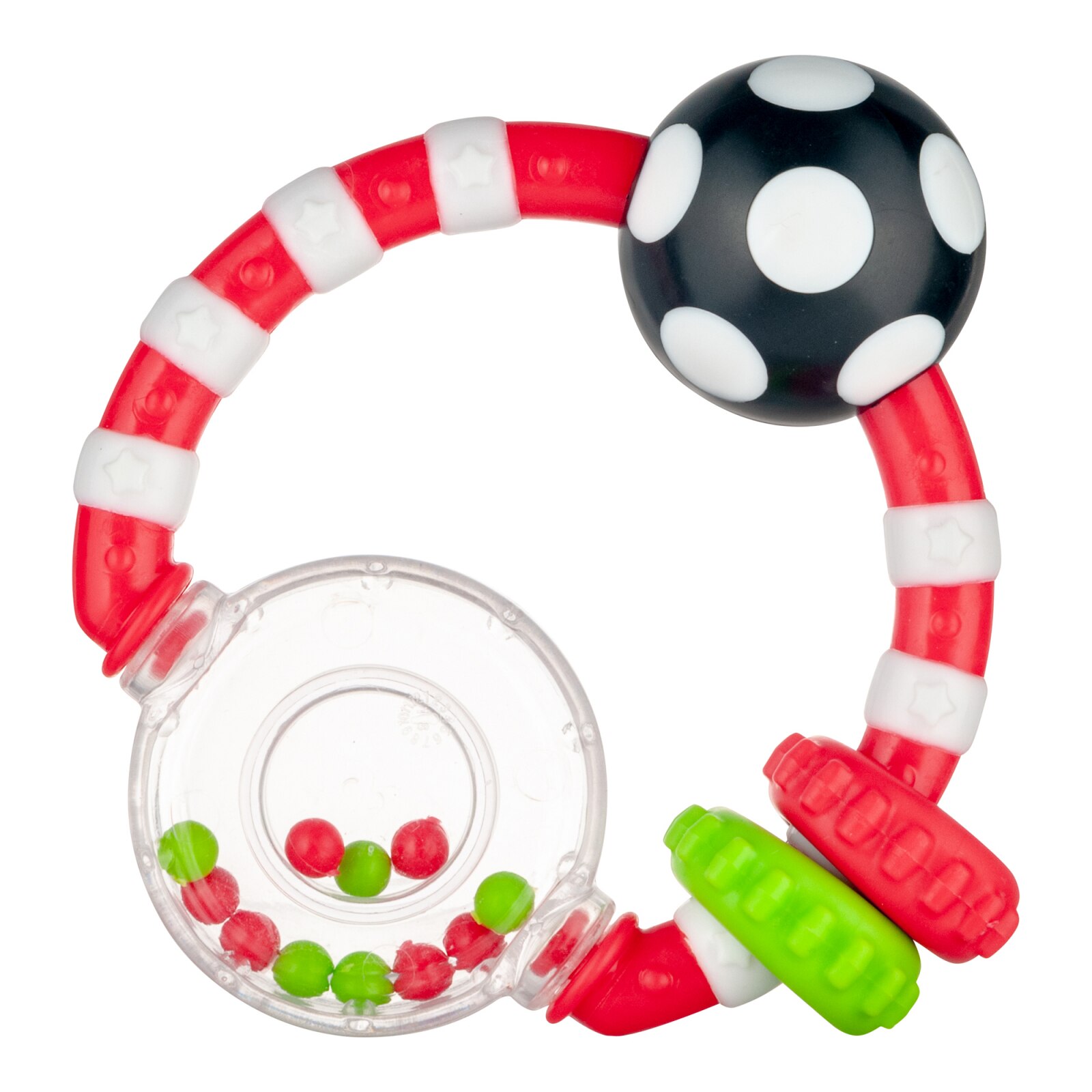 Jucarie dentitie cu sunatoare „Margelute“, Canpol babies®, fara BPA, multicolor Multicolor