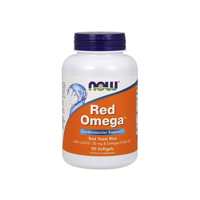 Supliment nutritiv cu Omega rosie, NOW , 90 de capsule