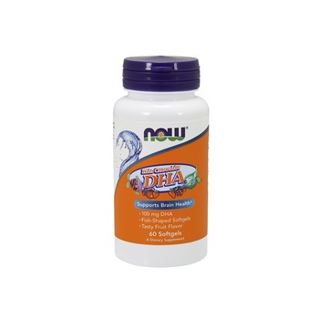 Supliment alimentar Now, DHA Kids Chewable, 60 capsule moi Supliment alimentar Now, DHA Kids Chewable, 60 capsule moi