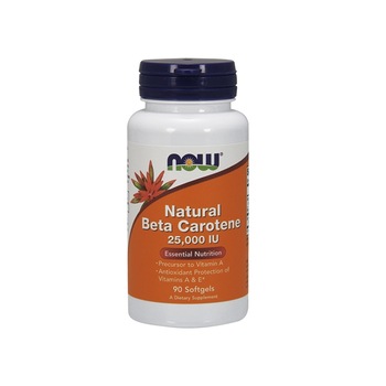 Supliment alimentar Beta Carotene Natural Now, 25,000 IU, 90 capsule moi Supliment alimentar Beta Carotene Natural Now, 25,000 IU, 90 capsule moi
