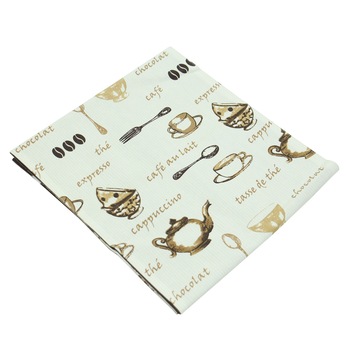 Napron N-7570, model cesti si boabe de cafea, bumbac, maro + crem, 150 x 33 cm Napron N-7570, model cesti si boabe de cafea, bumbac, maro + crem, 150 x 33 cm