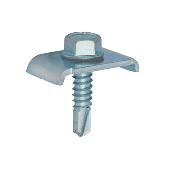 Clema pentru fixare gard 20x30mm cu surub autoforant 6.3x25 - ZA Clema pentru fixare gard 20x30mm cu surub autoforant 6.3x25 - ZA