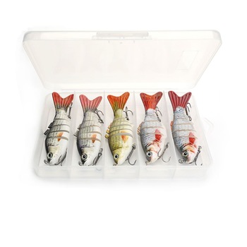 Set 5 voblere stiuca, somn, salau, Fishingbox, plastic, abs, setul 3, scufundare lenta, crankbait, multicolor, 10cm, 17.5gr Set 5 voblere stiuca, somn, salau, Fishingbox, plastic, abs, setul 3, scufundare lenta, crankbait, multicolor, 10cm, 17.5gr