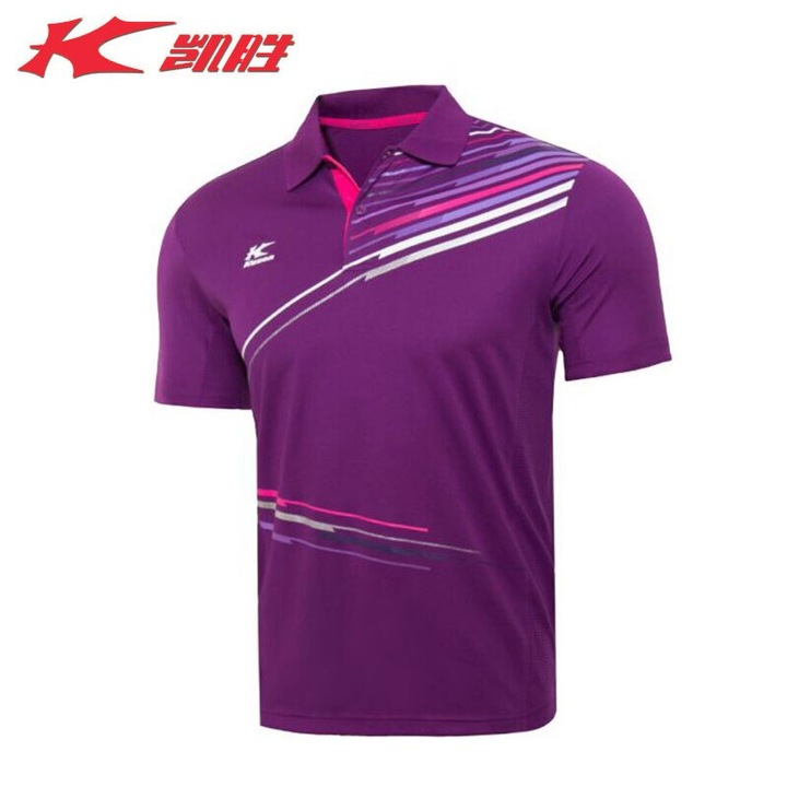 Tricou sport Kason, Tricouri de badminton pentru bărbați, respirabil, Violet