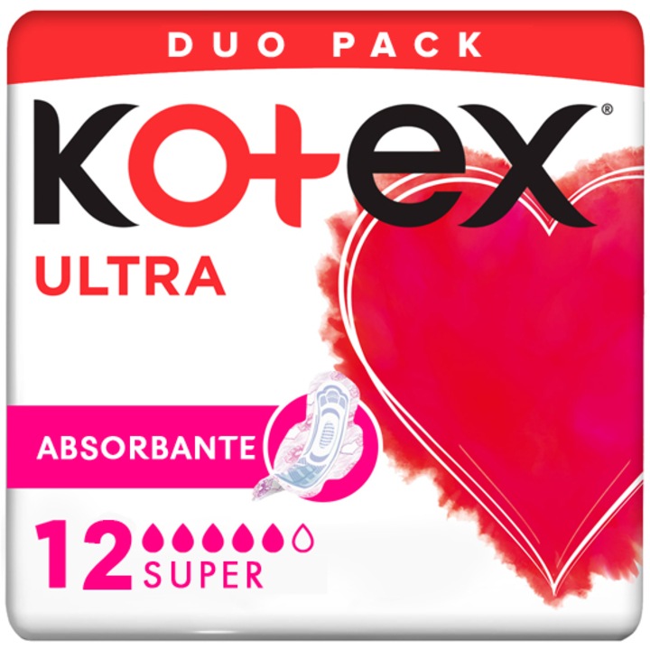 Absorbante Kotex Ultra Super, 12 buc