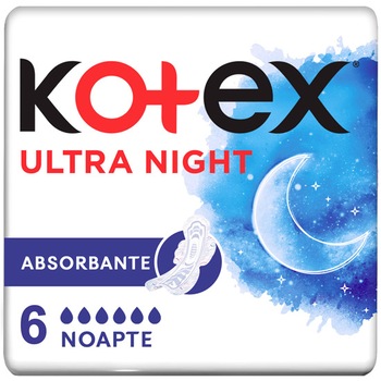Absorbante Kotex Ultra Night, 6 buc Absorbante Kotex Ultra Night, 6 buc